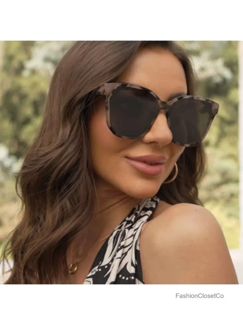 Oversized Square Sunglasses UV Protection Big Frame Trendy Shades
